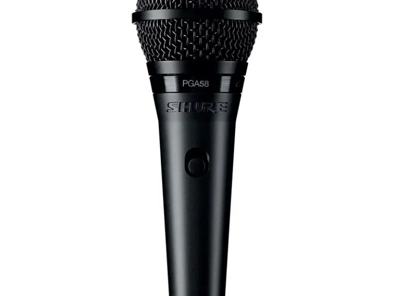 Micrófono vocal Shure PGA58XLR con interruptor y salida XLR