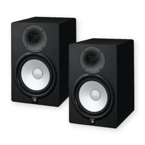 Monitor de Estudio Yamaha HS8 Par de monitores Yamaha HS8 negros para mezcla profesional