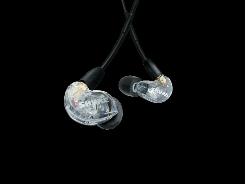 Audífono Shure AONIC215 transparente SE215DYCL+UNI con diseño profesional y aislamiento de sonido