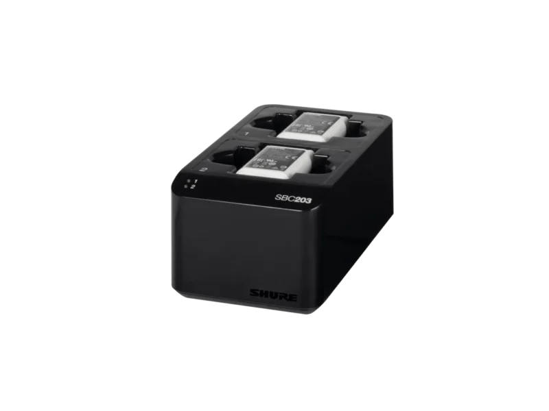 Cargador de baterías Shure SBC203-US para serie SLXD con dos bahías