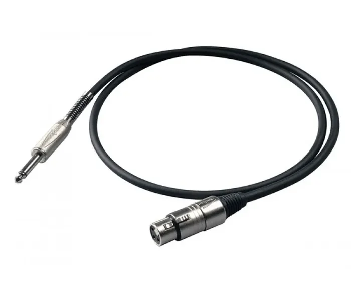 Cable PROEL BULK200LU3 de 3 metros con conector plug mono a XLR hembra