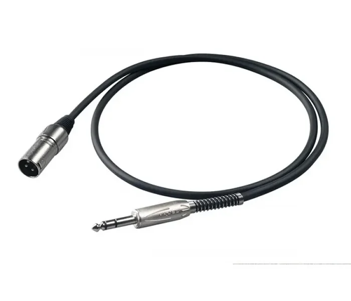 Cable PROEL BULK230LU3 de 3 metros XLR macho a plug estéreo 1/4"
