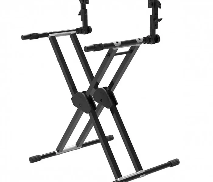 Soporte doble tipo tijera para teclado PROEL DHKS52 color negro
