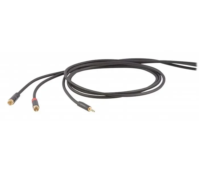 Cable Proel DHS520LU5 con conector 3.5 mm a 2 conectores RCA – 5 metros