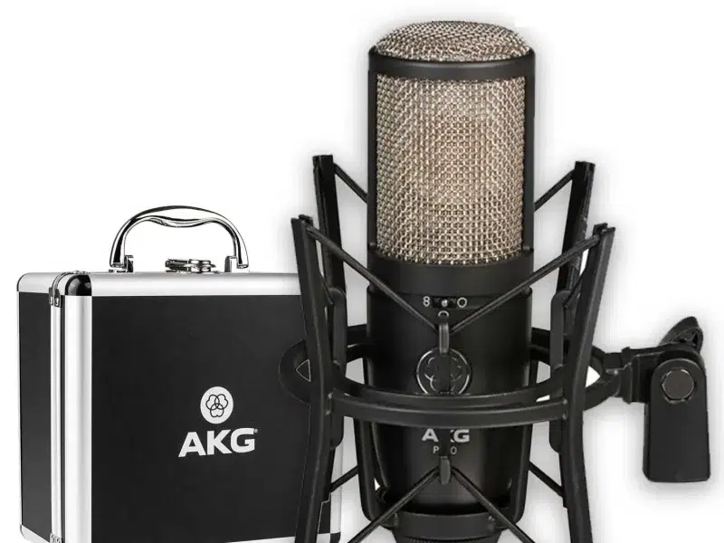 Micrófono de condensador AKG P420 con maletín y soporte antichoque