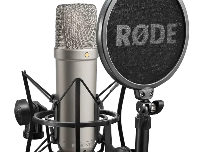 Micrófono de condensador RODE NT1-A con soporte y filtro pop