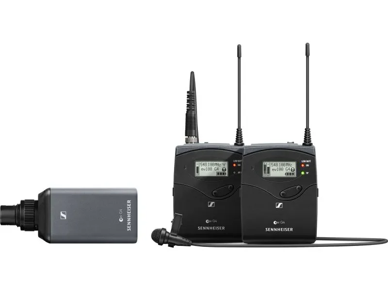 Kit de micrófono inalámbrico Sennheiser EW100ENG4 con transmisores y receptor para cámara