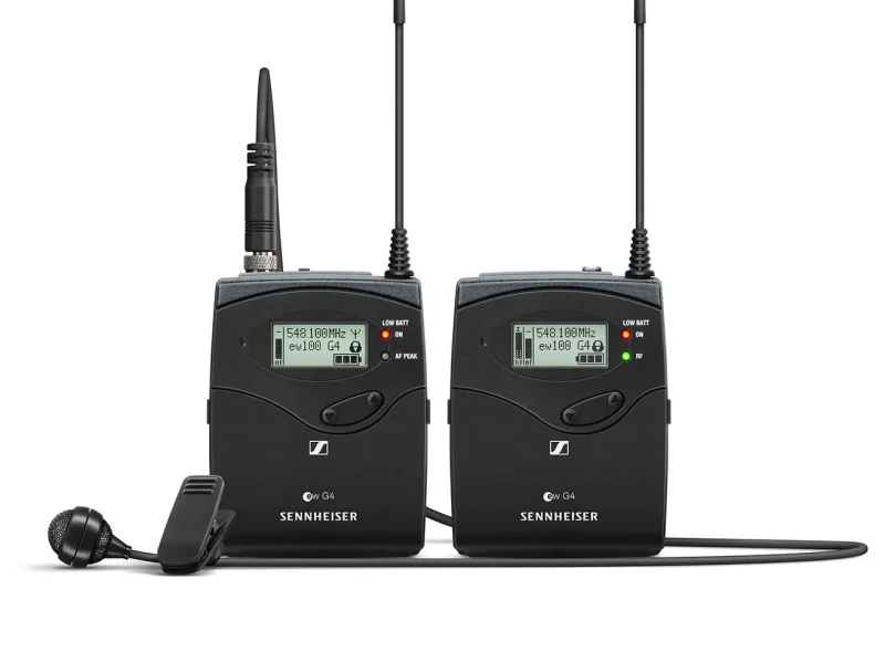 Sistema de micrófono de solapa inalámbrico Sennheiser EW122PG4 con transmisores duales
