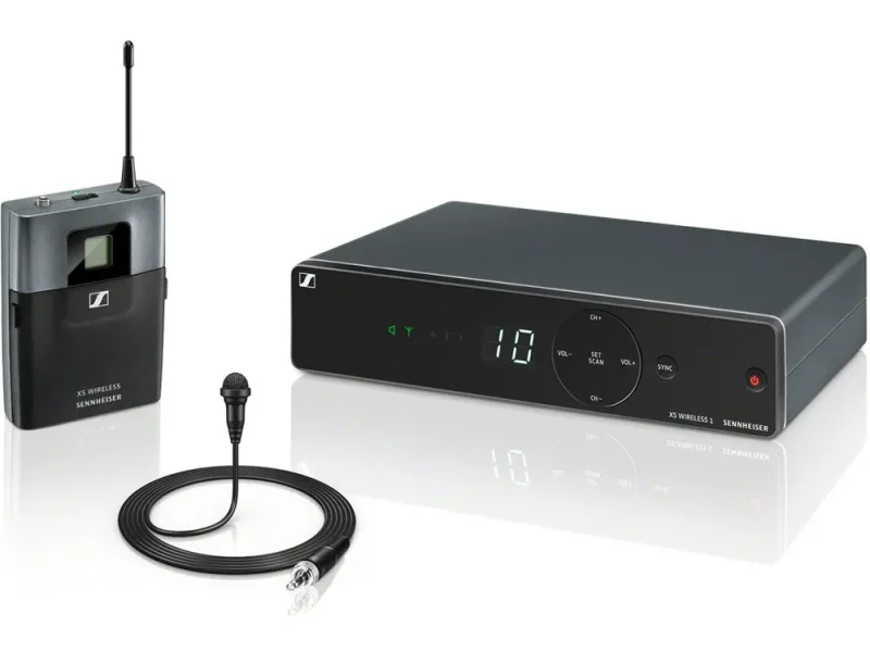 Micrófono de solapa inalámbrico SENNHEISER XSW1-ME2-A con receptor y transmisor bodypack