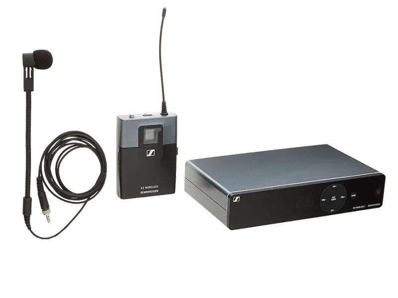 Sistema inalámbrico Sennheiser XSW 1-908-A con micrófono de cuello de ganso para instrumentos