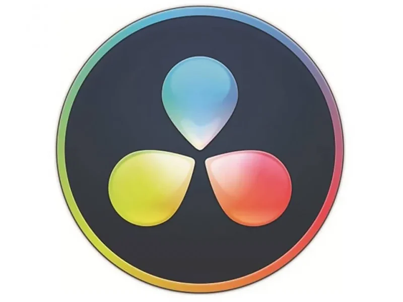 Logo de Blackmagic Design DaVinci Resolve Studio con dongle