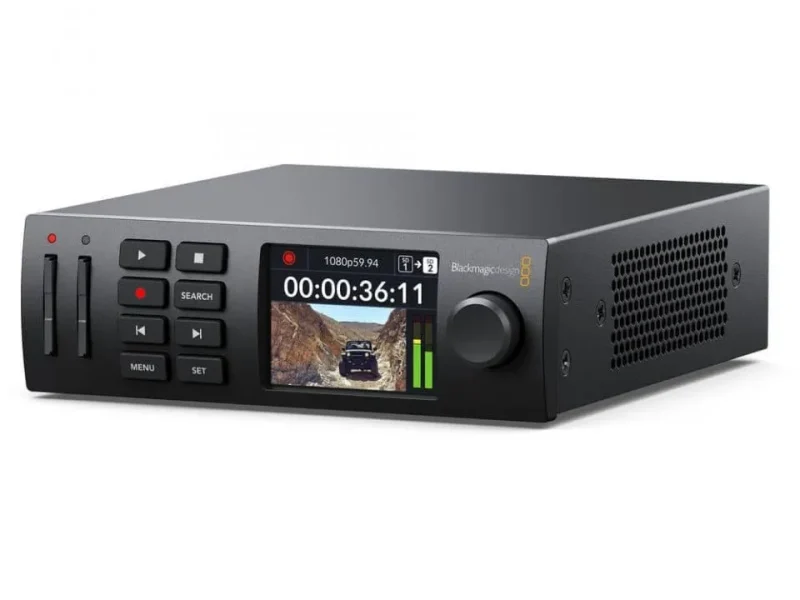 Grabador profesional Blackmagic HyperDeck Studio HD Mini frontal