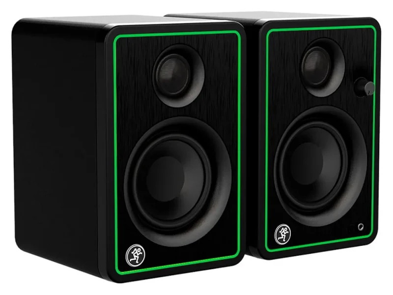 Monitores de estudio profesionales Mackie CR3-XBT de 3 pulgadas con borde verde