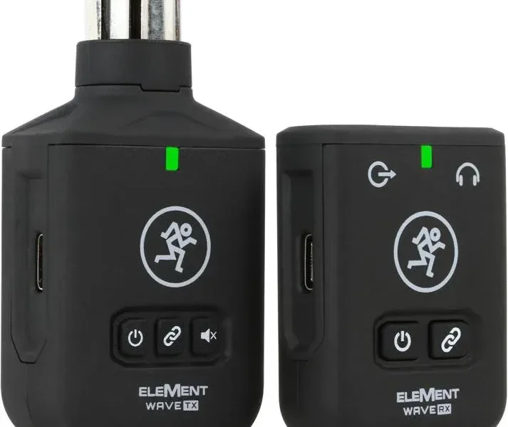 Sistema de micrófono inalámbrico Mackie EleMent Wave XLR – transmisor y receptor