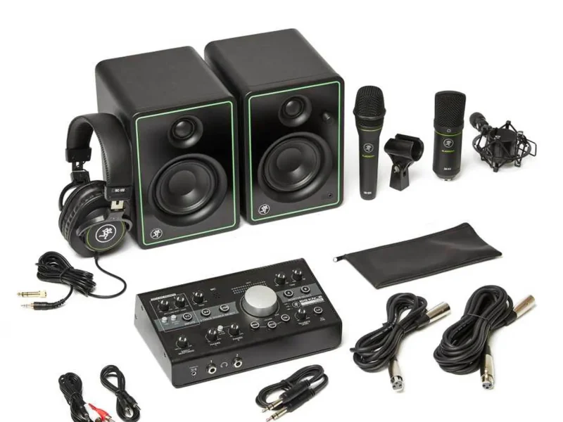 Combo de estudio Mackie STUDIO BUNDLE con monitores, micrófonos, auriculares y mezclador