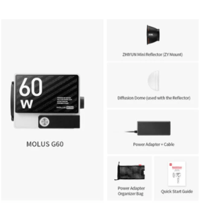 60 2 Zhiyun Molus G60 | Luz LED Compacta y Versátil