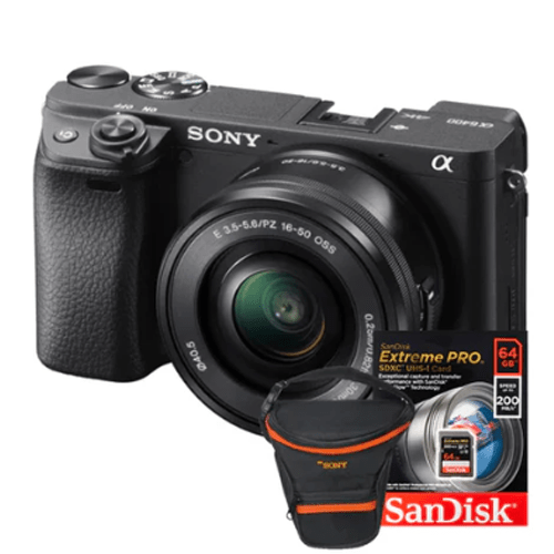 Sony Alpha A6400 Combo 16-50mm con Memoria 64GB y Estuche
