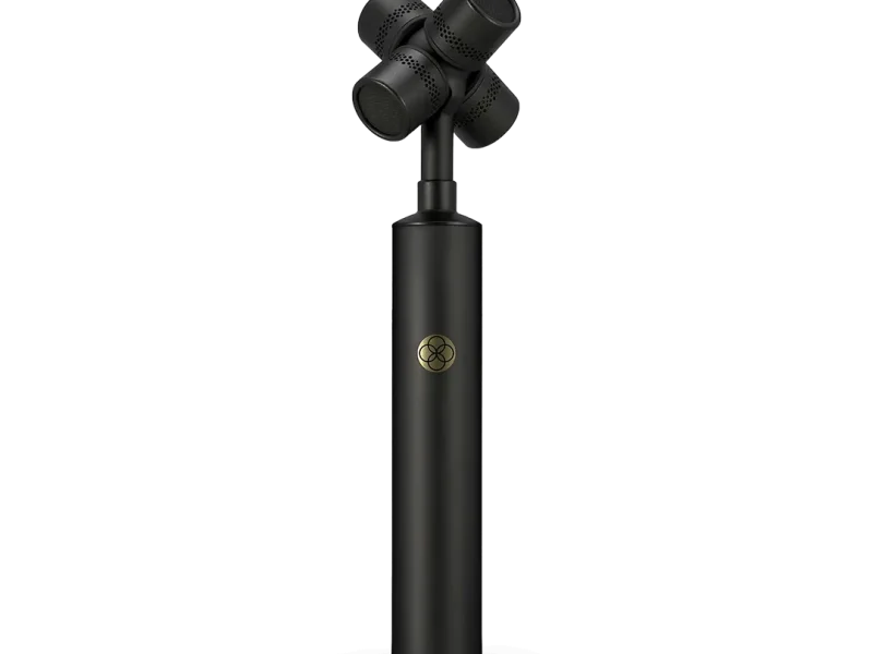 Micrófono ambisonic Rode NT-SF1 con cápsula tetraédrica negra profesional