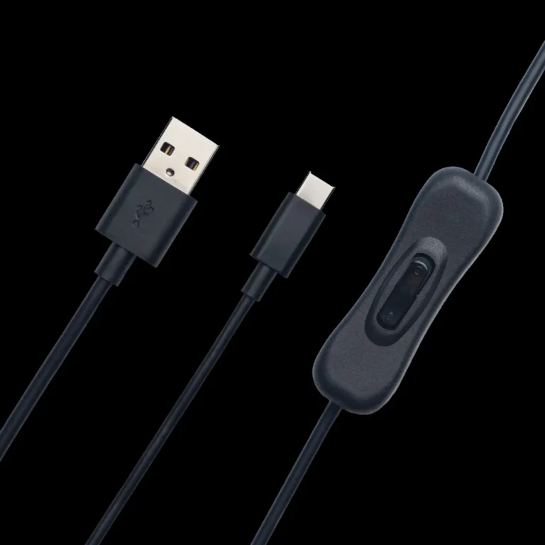 Cable USB-A a USB-C con interruptor ON/OFF para control de energía