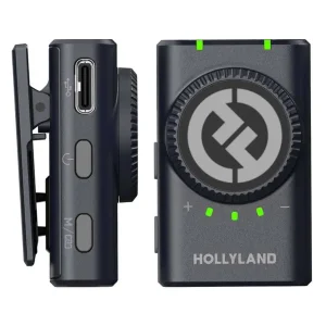 Micrófono inalámbrico Hollyland Lark M2 Camera compacto con clip y control de ganancia