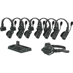 Hollyland Solidcom SE Wireless Headset-8S Sistema de Comunicación Inalámbrica Sistema Hollyland Solidcom SE Headset-8S con 8 auriculares inalámbricos y base de carga profesional