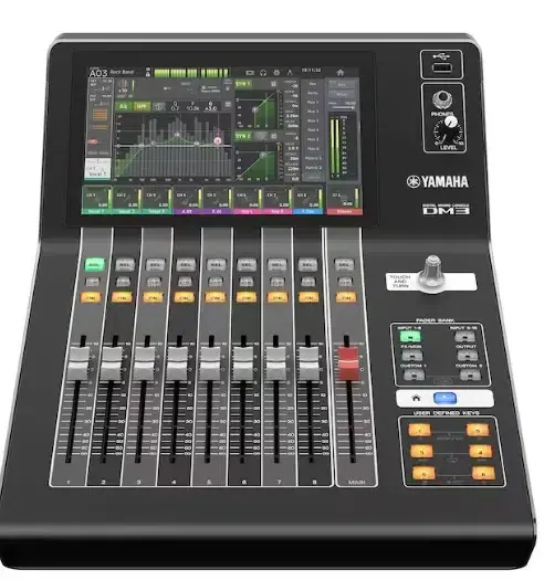 Consola digital Yamaha DM3S compacta de 16 canales con pantalla táctil