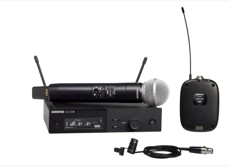 Sistema Inalámbrico Shure SLXD124-85 con Micrófono de Mano y Lavalier WL185 Sistema Inalámbrico Shure SLXD124/85 con Micrófono de Mano y Lavalier WL185