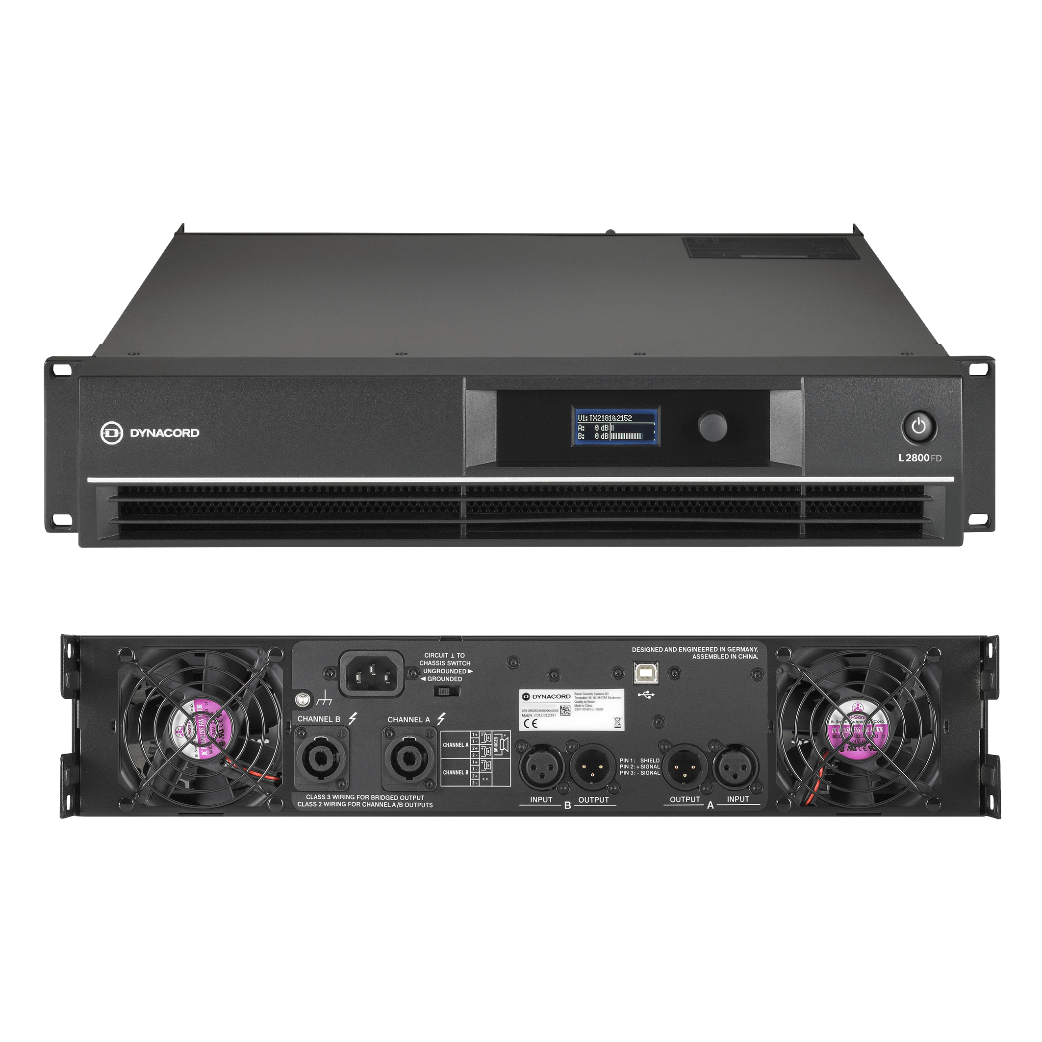 Dynacord L2800FD amplificador profesional 2x1400W DSP FIR-Drive