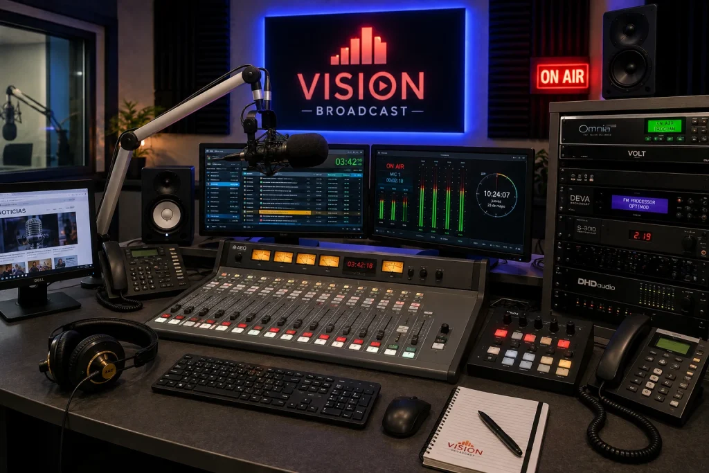 Guía de equipos para una emisora o cabina de radio